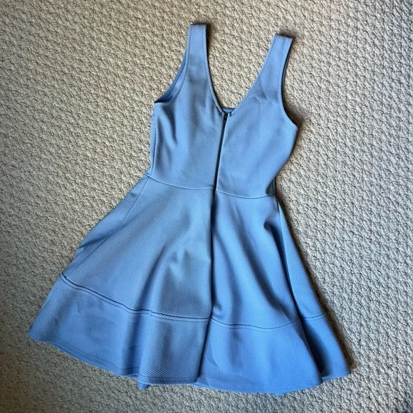 Lulu's Light Blue Textured Dress-M - Picture 2 of 6